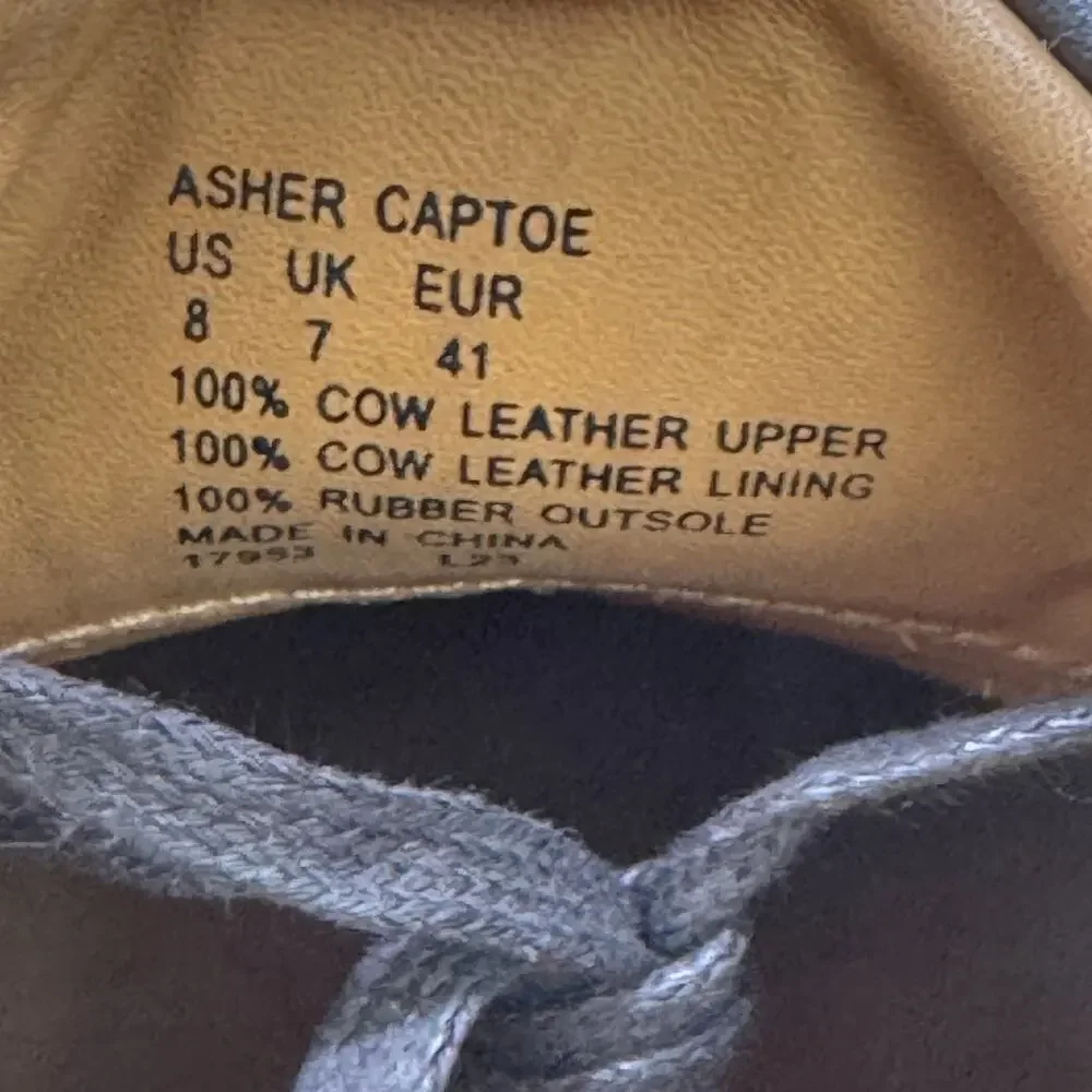 Polo Ralph Lauren Asher Cap Toe Derby Shoes Men’s Size 8 Dark Brown $195 NEW‎